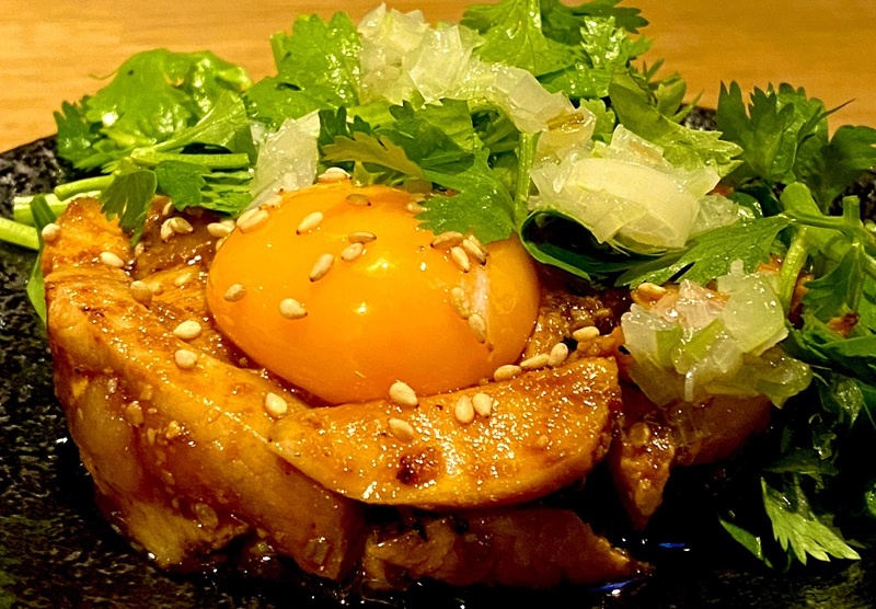 鶏むね肉のたたきユッケ